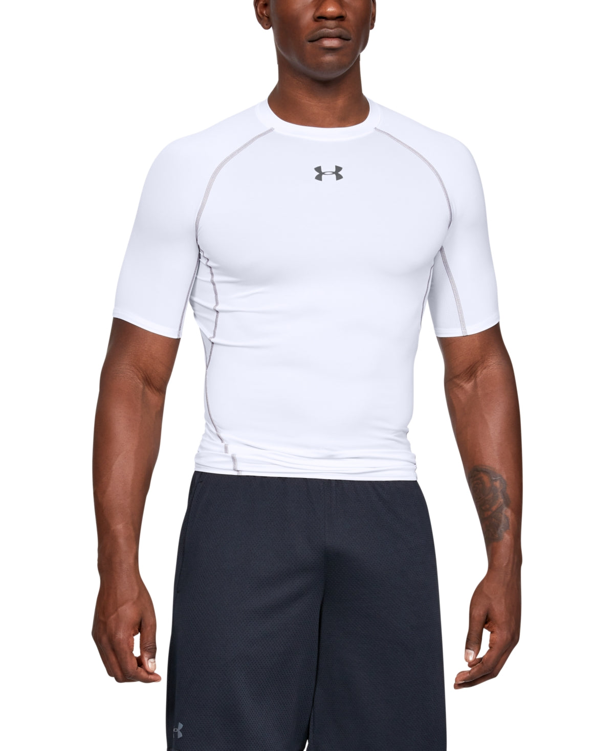 Under Armour Men's Heatgear Compression Shirt White Size Small