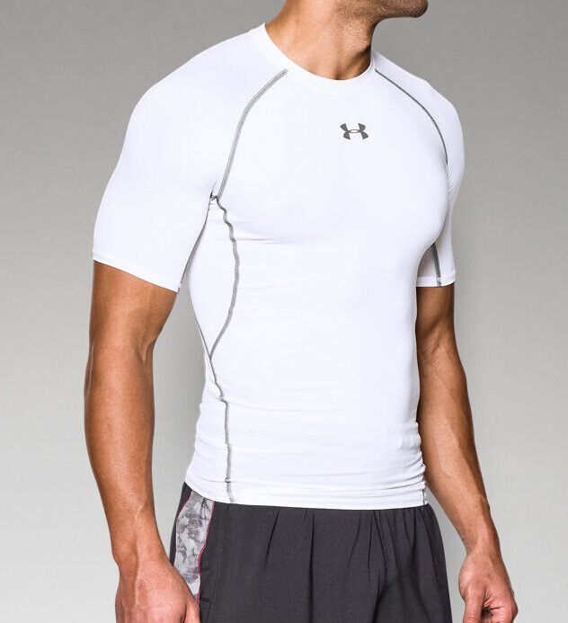 Under Armour Men's Heatgear Compression Shirt White Size Small