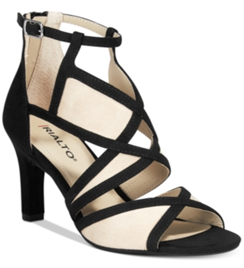 Rialto Women's Ria Cage Heel Black Size 8.5 M