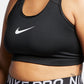 Nike Women's Swoosh Sports Bra Black Size 2X