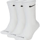 Nike Men's Dry 3 Pack Everyday Cushion Crew Training Socks White Size Large
