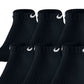 Nike Men's 6 Pack Cotton Low Cut Socks Black Size Large