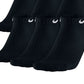 Nike Men's 6 Pack Cotton Low Cut Socks Black Size Large