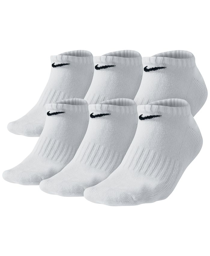 Nike Men's Cotton Cushioned No Show Socks White Size Large