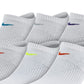 Nike Women's 6 Pk Sportswear No Show Performance Socks White Size Medium