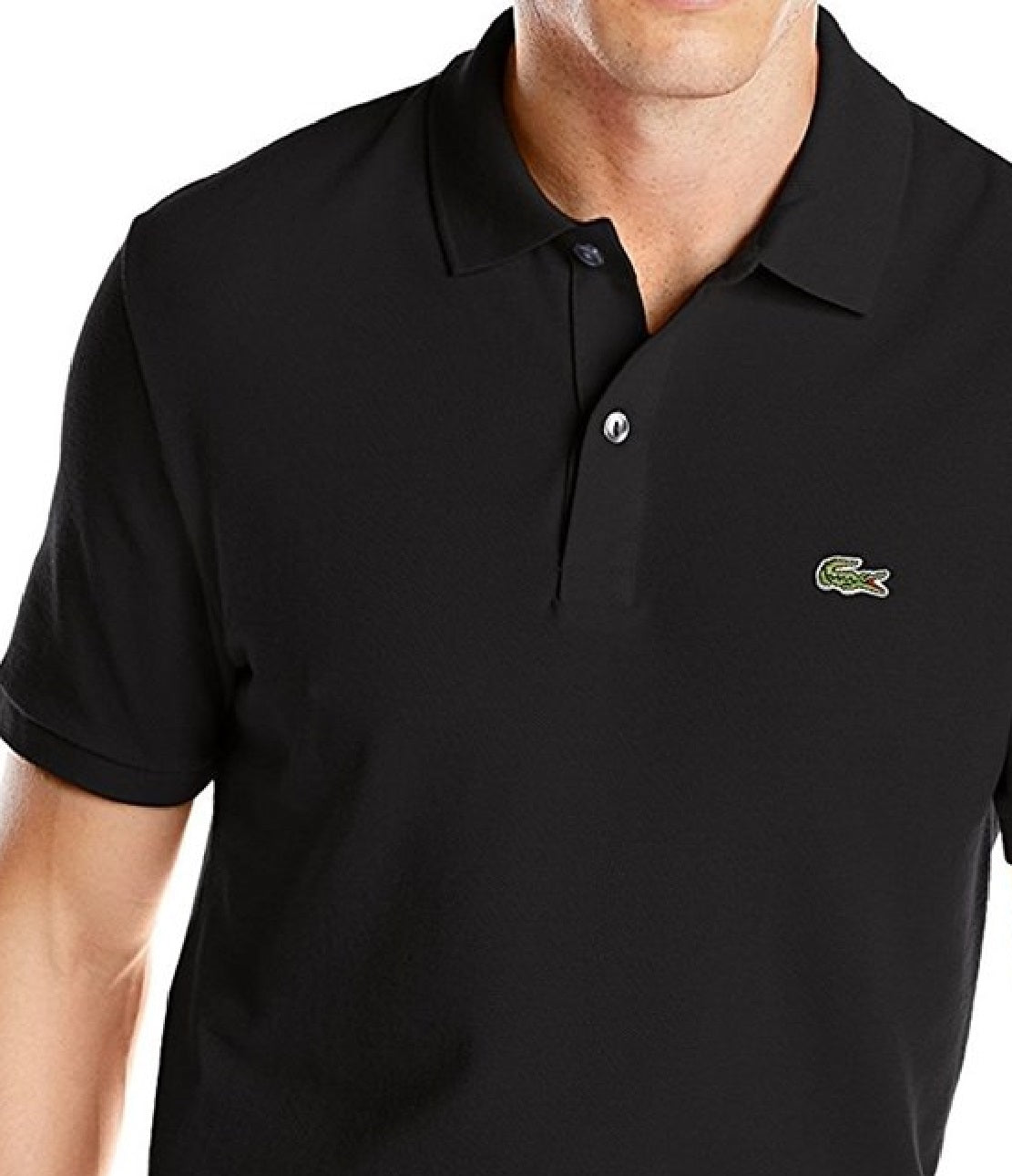 Lacoste Men's Slim Fit Pique Polo Shirt Black Size 6