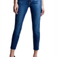 L'AGENCE El Matador French Slim Metallic Crop Skinny Jeans in Fremont/gold Glitter Coat , Size 26