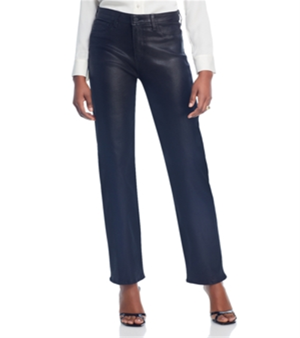 lagence-womens-coated-noir-high-rise-straight-leg-jeans-size-x