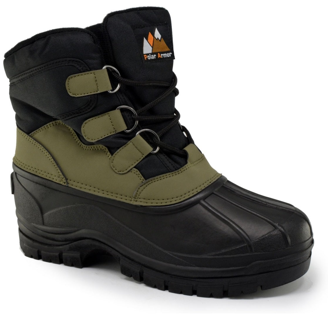 Polar Armor Men's All Weather Snow Boots Green Size 9 M