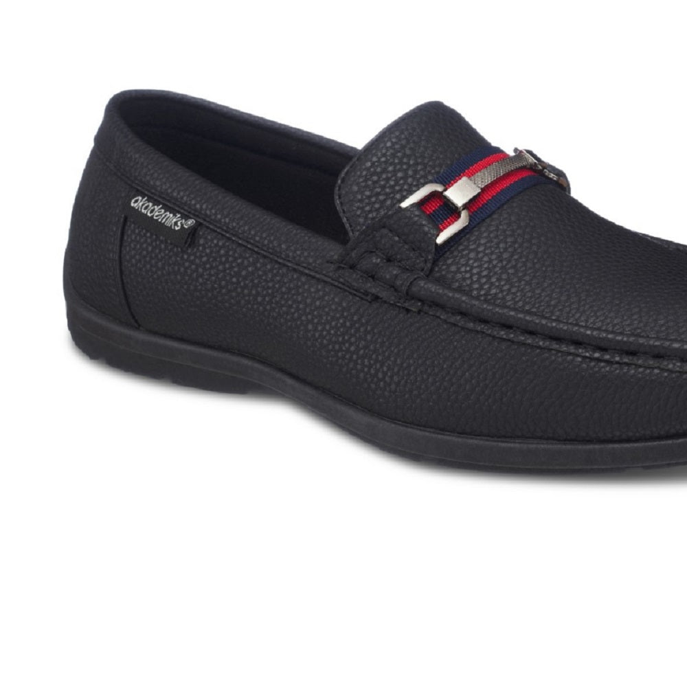 एकेडेमिक्स पुरुषों के स्लिप-ऑन मोकासिन लोफर्स काले रंग में, साइज़ 12 M