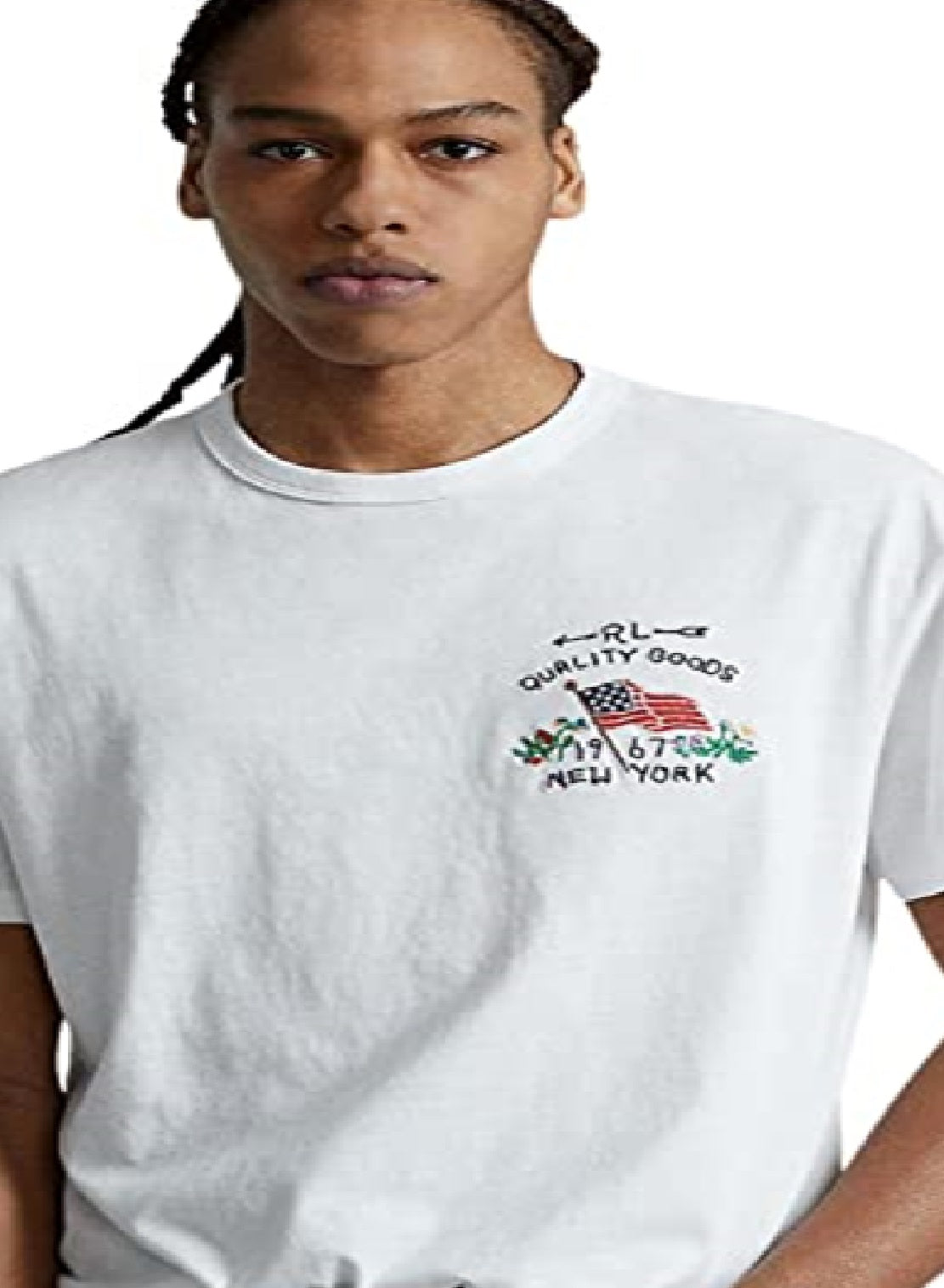 Polo Ralph Lauren Men's Classic Fit Flag Jersey T-Shirt White Size X-Large