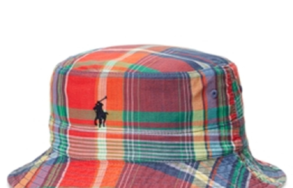 Polo Ralph Lauren Men's Cotton Reversible Madras Bucket Hat Assorted Size Large