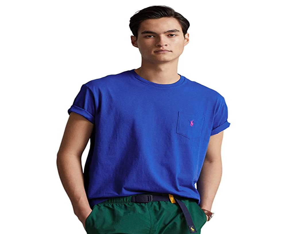 Polo Ralph Lauren Men's Classic Fit Jersey Pocket T-Shirt Blue Size Small