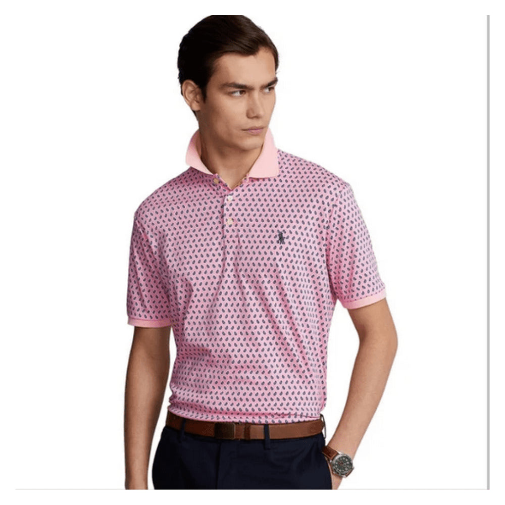 Polo Ralph Lauren Men's Classic Fit Soft Cotton Polo Shirt Pink Size X-Large