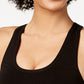 Calvin Klein Women's Padded Racerback Medium Impact Sports Bra Black Size Medium