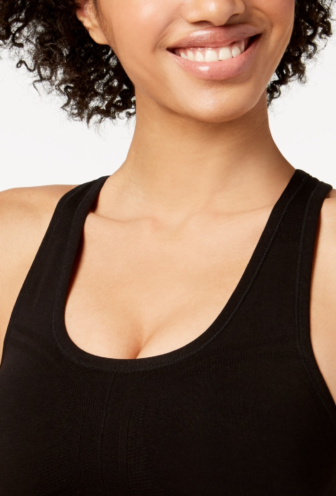 Calvin Klein Women's Padded Racerback Medium Impact Sports Bra Black Size Medium