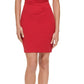 GUESS Women's Scuba Crepe Sweetheart Neck Sheath Dress Red Size 10