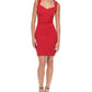 GUESS Women's Scuba Crepe Sweetheart Neck Sheath Dress Red Size 10