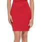 GUESS Women's Scuba Crepe Sweetheart Neck Sheath Dress Red Size 4