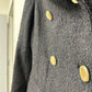 Guess Women's Double Breasted Faux Fur Collar Coat Black Size 0X