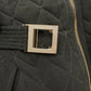 Guess Women's Asymmetric Belted Diamond-Quilted Coat Green Size L