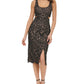 Guess Women's Lace Side Cutout Slit Hem Bodycon Dress Blue Size S/P