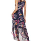 GUESS Women's Chiffon High Low Dress Blue Size 2