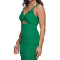 GUESS Women's Cutout Textured Knit Dress Green Size 2