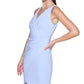 GUESS Women's V Neck Asymmetrical Dress Blue Size 12