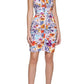 GUESS Women's Floral Print Ruched Dress Purple Size 16