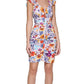 GUESS Women's Floral Print Ruched Dress Purple Size 16