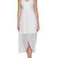 GUESS Women's Lace Midi Dress White Size 8
