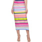 GUESS Women's Striped Ribbed Knit Midi Dress Pink Size 12