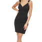 GUESS Women's Gathered Waist Mini Dress Black Size 6