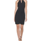 GUESS Women's Keyhole Scuba Crepe Sheath Dress Black Size 6