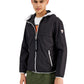 GUESS Men's Hooded Rain Jacket Black Size Small