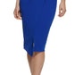 GUESS Women's Twist Front Scuba Crepe Sheath Dress Blue Size Large