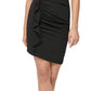 GUESS Women's Ruffled Bodycon Dress Black Size 10