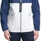GUESS Men's Colorblocked Hooded Windbreaker Blue Size Medium