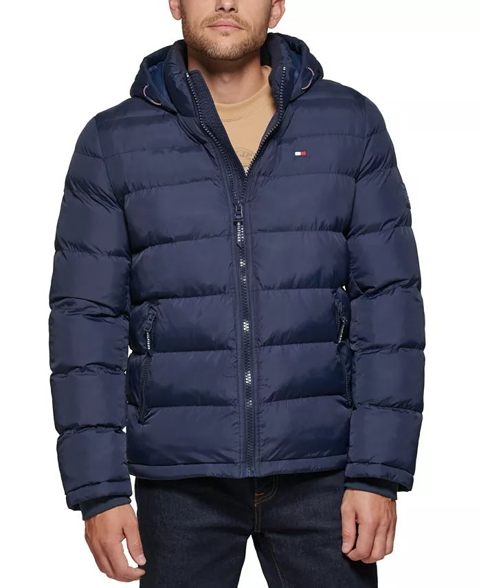 Tommy Hilfiger Men's Quilted Puffer Jacket Navy Size XL