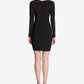 GUESS Women's Studded Ruched Sheath Dress Black Size 8
