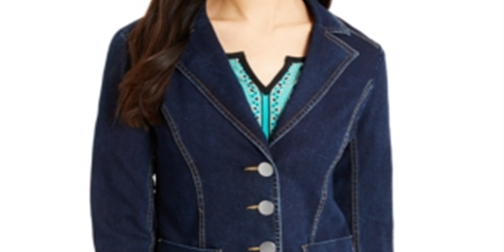 Nanette Lepore Women's SeaDenim Jacket Blue Size 8