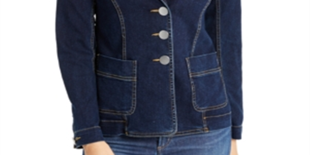 Nanette Lepore Women's SeaDenim Jacket Blue Size 8