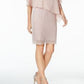Connected Women's Capelet Sheath Dress Pink Size 14