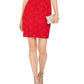 Connected Women's Sequined Lace Sweetheart Sheath Dress Red Size 4