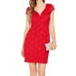 Connected Women's Sequined Lace Sweetheart Sheath Dress Red Size 8
