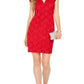 Connected Women's Sequined Lace Sweetheart Sheath Dress Red Size 12