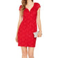 Connected Women's Sequined Lace Sweetheart Sheath Dress Red Size 12