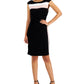 Connected Women's Sleeveless Tri Tone Sheath Dress Pink Size 6