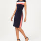 Connected Women's Sleeveless Tri Tone Sheath Dress Pink Size 16